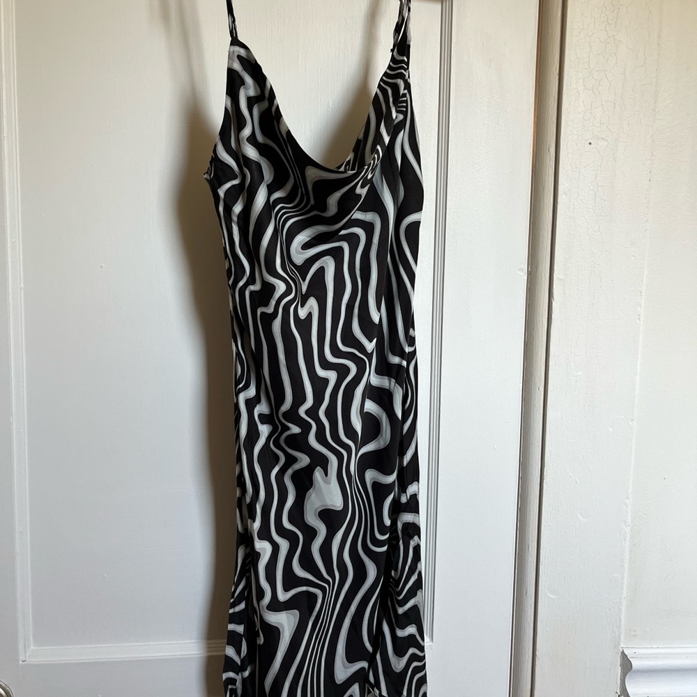 Black zebra print dress from ZARA